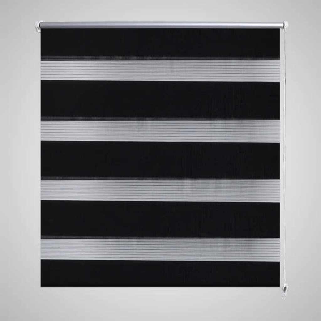 Jaluzea tip zebră, 100 x 175 cm, negru