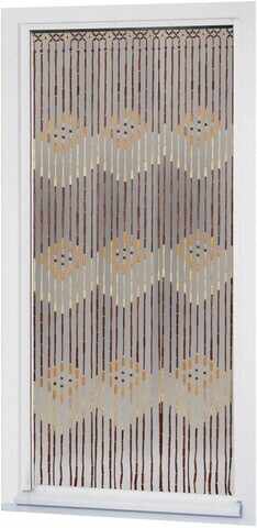 Perdea din bambus cu margele de lemn, Maximex, Bambou Curtain, 90x200 cm, lemn, multicolor