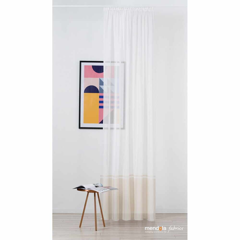 Perdea alb-bej 300x260 cm Sanova – Mendola Fabrics