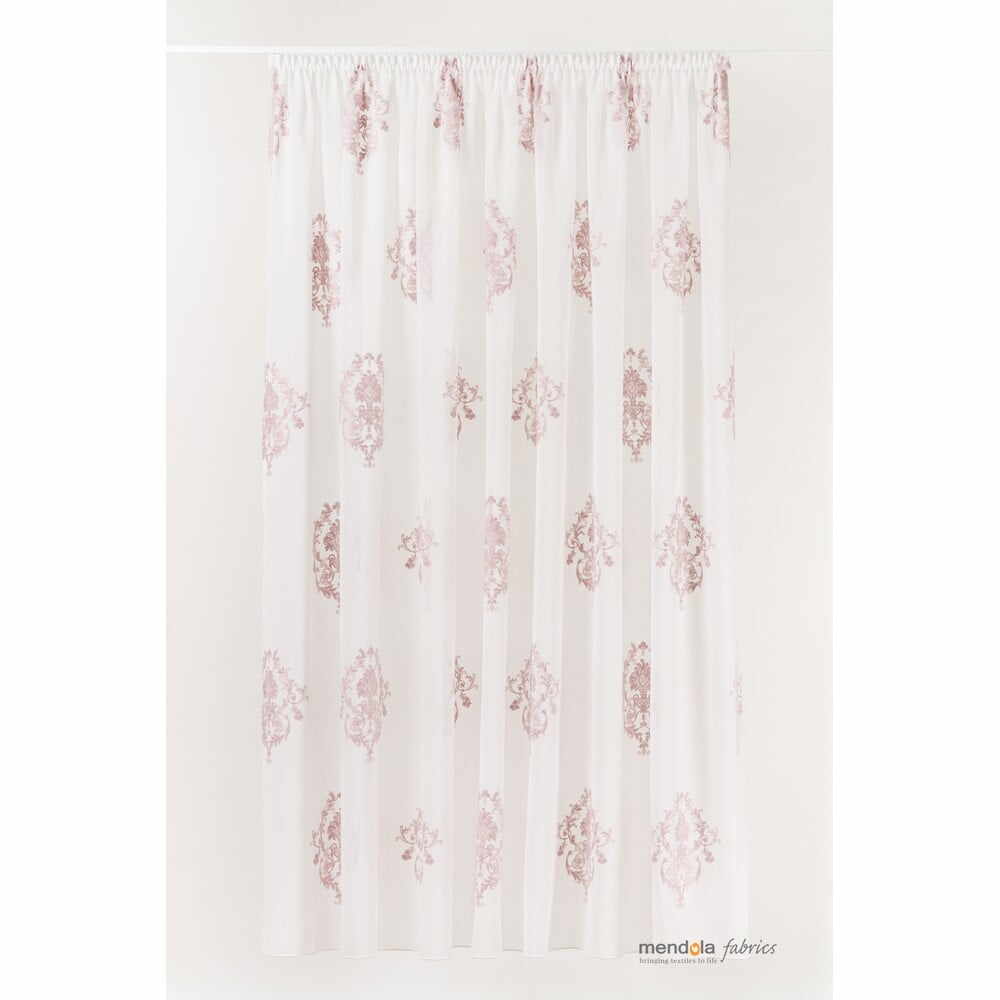 Perdea alb-roz 300x260 cm Aymara – Mendola Fabrics